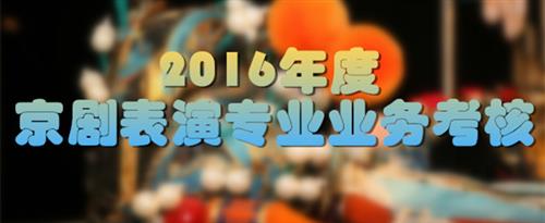 一抽一插逼逼好舒服视频国家京剧院2016年度京剧表演专业业务考...